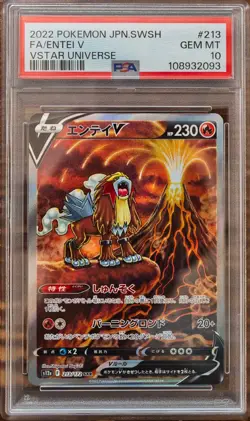 PSA 10 Entei V 213/172 VSTAR Universe SAR Special Art Rare s12a Pokemon Card - Image 1