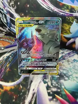 Mega Sableye & Tyranitar GX 126/236 Sun & Moon Tag Team Unified Minds Holo Card - Image 1