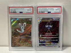 Set Of 2 PSA 10 Japanese Smaurott And Minccino Pokemon Cards - Image 1