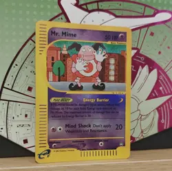 Pokemon TCG Mr. Mime Aquapolis 095A/147 Reverse Holo 50HP Card 2002 - Image 3