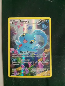 Holographic Manaphy BASIC Pokemon trading card from 2016. - Image 1