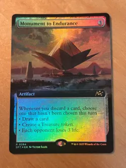 MTG Magic the Gathering Monument to Endurance Extended Art Foil Aetherdrift NM - Image 1