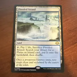 Wizards Magic: The Gathering Flooded Strand Modern Horizons 3 Rare Land Colorle… - Image 1