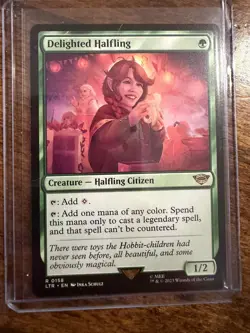 Delighted Halfling #158 (NM) Lord of the Rings LTR Magic MTG - Image 1