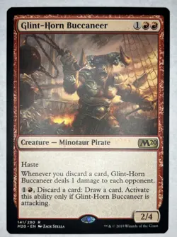 1x Glint-Horn Buccaneer Regular NM 141 M20 Core Set 2020 MTG Magic The Gathering - Image 1