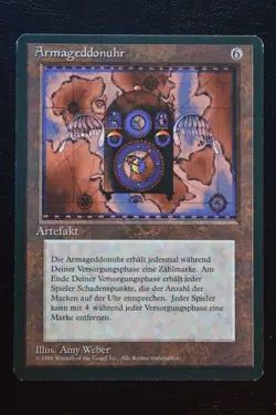 Magic The Gathering MTG ARMAGEDDON CLOCK GERMAN Foreign Black Bordered LP - Image 1