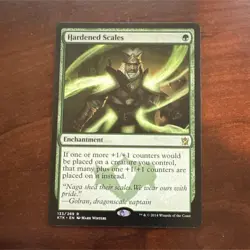 Wizards Magic: The Gathering Hardened Scales Rare Enchantment Khans of Tarkir - Image 1