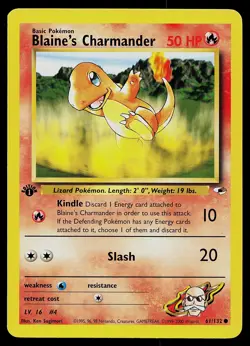 Pokemon Card - Blaine's Charmander Gym Heroes 61/132 Common 1st Edition - Image 1