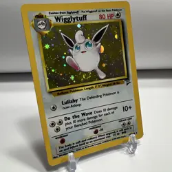 2000 Pokemon TCG Base Set 2 Wigglytuff Rare Holo 019/130 Swirl MP/HP Intact - Image 2
