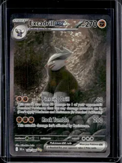 2025 Pokemon Black Bolt Excadrill ex Special Illustration Rare #168/086 - Image 1