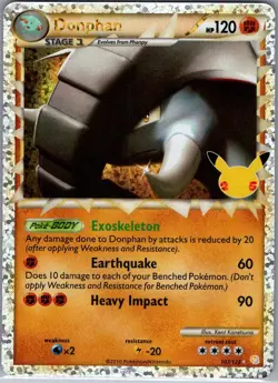 Donphan (Prime) 107/123 Celebrations: Classic Collection - Pokemon Card - NM - Image 1