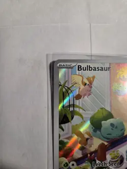 Pokemon TCG Bulbasaur Stellar Crown Illustration Holo Card 143/142 - Image 2
