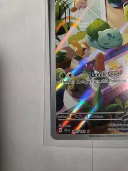 Pokemon TCG Bulbasaur Stellar Crown Illustration Holo Card 143/142 - Image 3