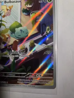 Pokemon TCG Bulbasaur Stellar Crown Illustration Holo Card 143/142 - Image 4