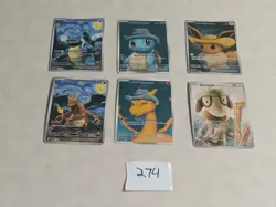 6 Pokemon x Van Gogh Black Star Promo ACG Art Card - read description - Image 1