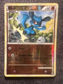 Riolu 60/95 Common Reverse Holo Pokemon Card LP - Image 1