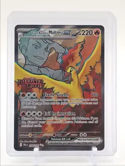 TEAM ROCKET'S MOLTRES EX 2025 POKEMON DESTINED RIVAL STAMP ULTRA RARE Q5677 - Image 1