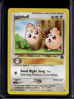 1999 Pokemon Wizards Black Star Promos Igglybuff #36 - Image 1
