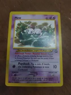 Pokemon Mew Card 47 Promo Black Star Wizards of the Coast Near Mint - Image 1
