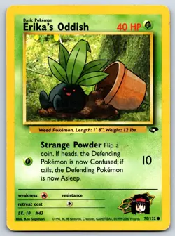 Erika's Oddish - Gym Challenge 070/132 Pokemon Card MP - Image 1