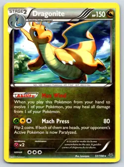 Dragonite (51) - XY - Roaring Skies 51/108 Pokemon Card MP - Image 1