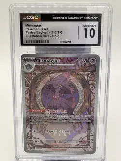 Pokemon CGC Mismagius Paldea Evolved Illustration Rare - Image 1