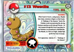 PIDGEY #16 - BLUE LOGO - NON-HOLO - SERIES 1 - TOPPS Pokemon Card - NM/LP - Image 2