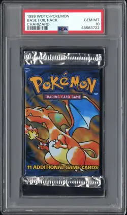 1999 Pokemon Base Set Booster Base Foil Charizard PSA 10 - Image 1