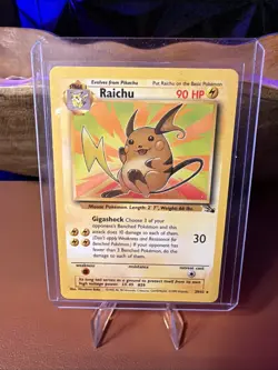 1999 Pokemon TCG Raichu 29/62 Fossil Set Regular Unlimited Rare NM-Near Mint - Image 1