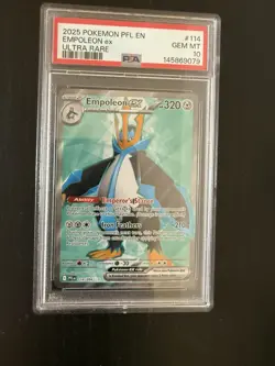 2025 Pokemon TCG Empoleon EX Ultra Rare Full Art 114/094 PSA 10 - Image 1