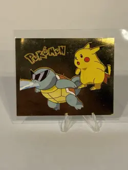 1999 Navarette Pokemon 2 Peru Pikachu & Squirtle Gold holographic - Image 1