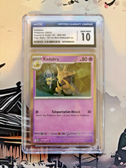 Pokemon Kadabra Scarlet & Violet 064/165 Cosmos Holo CGC 10 Gem Mint - Image 1