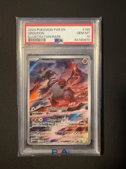 Pokemon Groudon Paradox Rift Illustration Rare #199 PSA 10 Gem Mint - Image 1