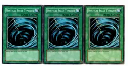 Yugioh 3X Mystical Space Typhoon - Common - 1st Edition - SD6-EN018 - Light Play - Image 1