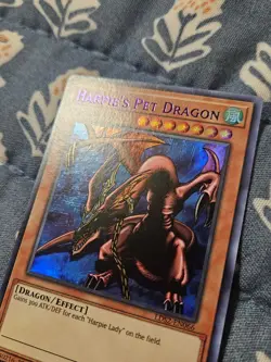 Harpie's Pet Dragon (Purple) Text Ultra Rare LDS2-EN066 Yugioh LP - Image 2