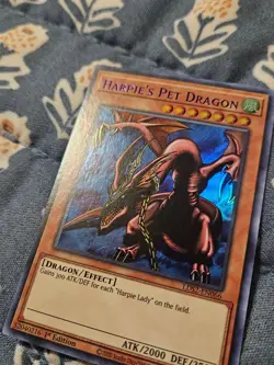Harpie's Pet Dragon (Purple) Text Ultra Rare LDS2-EN066 Yugioh LP - Image 3