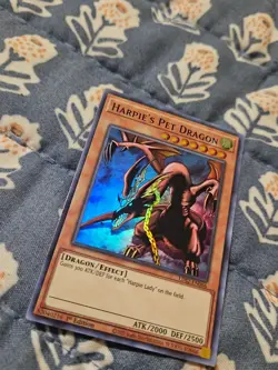Harpie's Pet Dragon (Purple) Text Ultra Rare LDS2-EN066 Yugioh LP - Image 4