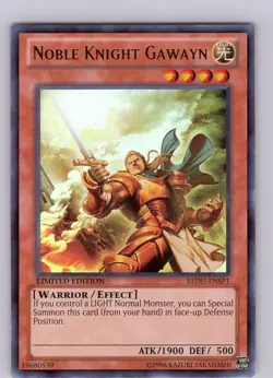 Yu-Gi-Oh TCG Noble Knight Gawayn REDU-ENSP1 Limited Edition Ultra Rare Card NM - Image 1