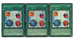 Yugioh- 3X Scapegoat - Super Rare - Unlimited - SDJ-041 - Moderate Play - Image 1