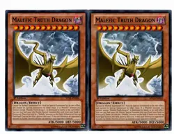 Yugioh- 2X Malefic Truth Dragon - Common - 1st Edition - SP14-EN044 - Near Mint - Image 1