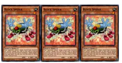 Yugioh- 3X Block Spider - Common - 1st Edition - NECH-EN003 - Light Play - Image 1