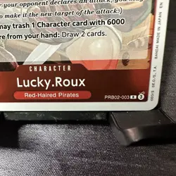 Lucky.Roux PRB02-003 R foil, One Piece card, english, Shanks crew - Image 4