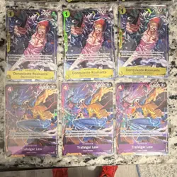 Bandai One Piece Card Game OP12 Promo Foil Sabo Rosinante Law 12 Cards Lot - Image 2