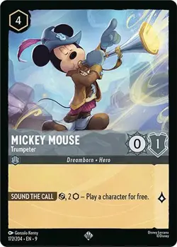 Disney Lorcana Mickey Mouse - Trumpeter Super Rare Fabled #172/204 NM - Image 1
