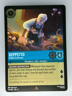 Disney Lorcana Geppetto - Skilled Craftsman FOIL Reign of Jafar #174/204 NM - Image 1