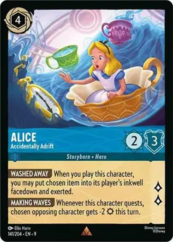 Disney Lorcana Alice - Accidentally Adrift Rare Fabled #141/204 NM - Image 1