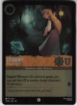 Disney Lorcana TCG Eilonwy - Princess of Llyr Cold Foil Whispers in the Well 7 - Image 1
