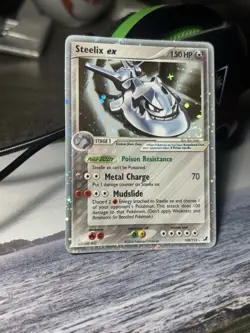 Pokemon Steelix ex Ultra Rare Holo EX 109/115 EX Unseen Forces 150 HP 2005 Card - Image 2