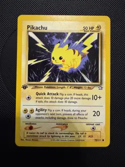 Pokemon Pikachu TCG Neo Genesis 1st Edition Common Card 70/111 - Image 1