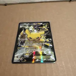 Pokemon Pikachu TCG Full Art Holo Black Star Promo Card EX XY124 NM Condition - Image 1